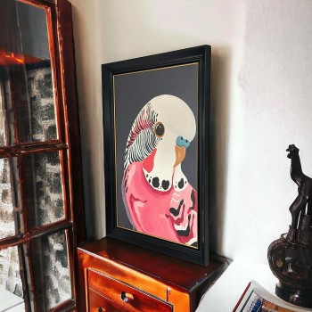   لوحه زينة حائط كانفاس ملمس خشن  باطار اسود 130×90سم 