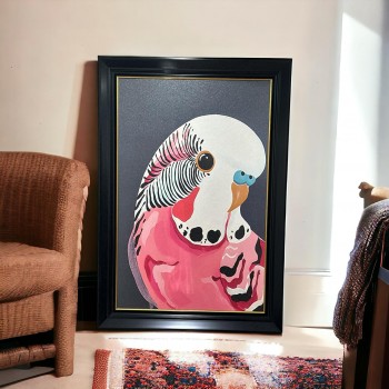   لوحه زينة حائط كانفاس ملمس خشن  باطار اسود 130×90سم 