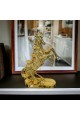 مجسم تحفة ديكور حصان ذهبي   ارتفاع 35سم