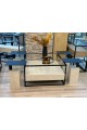 A modern design serving table set with 4 beige super jahan marble service tables
