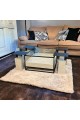 A modern design serving table set with 4 beige super jahan marble service tables