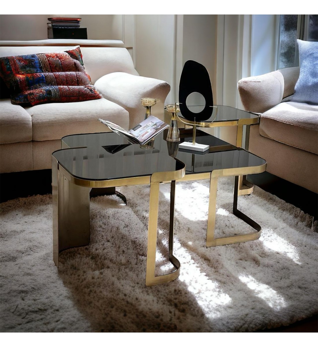 طقم طاولة 3قطع بتصميم اوربي فاخر40×90×90سم 