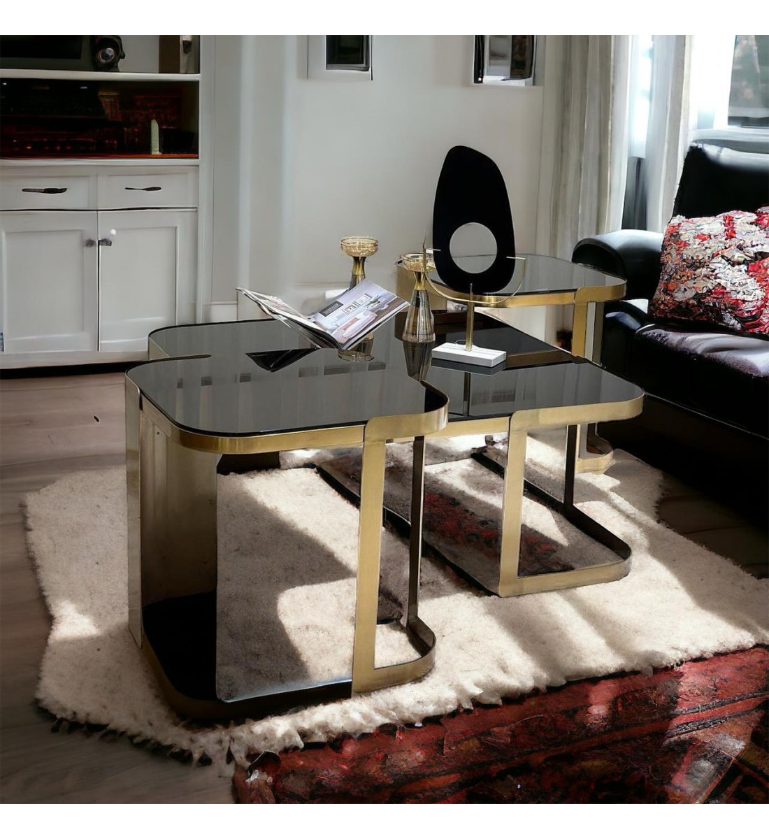 طقم طاولة 3قطع بتصميم اوربي فاخر40×90×90سم 