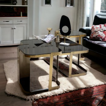 طقم طاولة 3قطع بتصميم اوربي فاخر40×90×90سم 