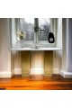 Entrance table, gray steel, ceramic surface, 81 x 140 x 40 cm