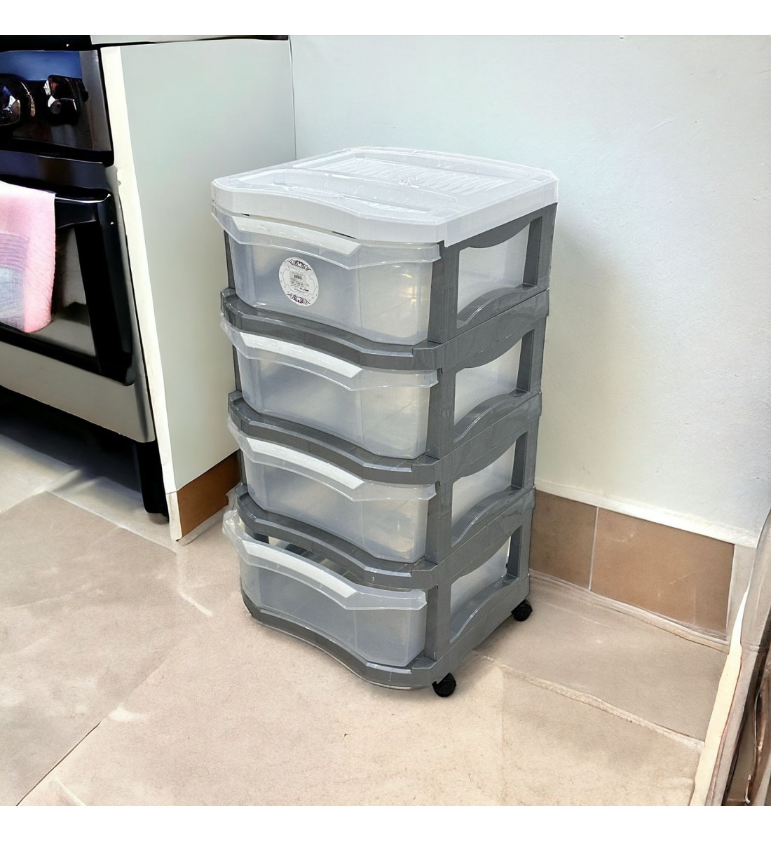 درج امواج 4 دور فضى بعجلات متحركة درج امواج 4 دور فضى بعجلات متحركة