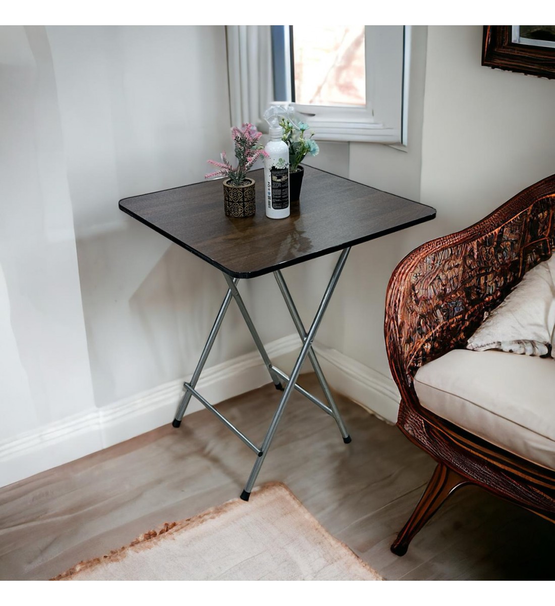 طاولة مربعة قابلة للطي زيوس 59×59×71سم بني 