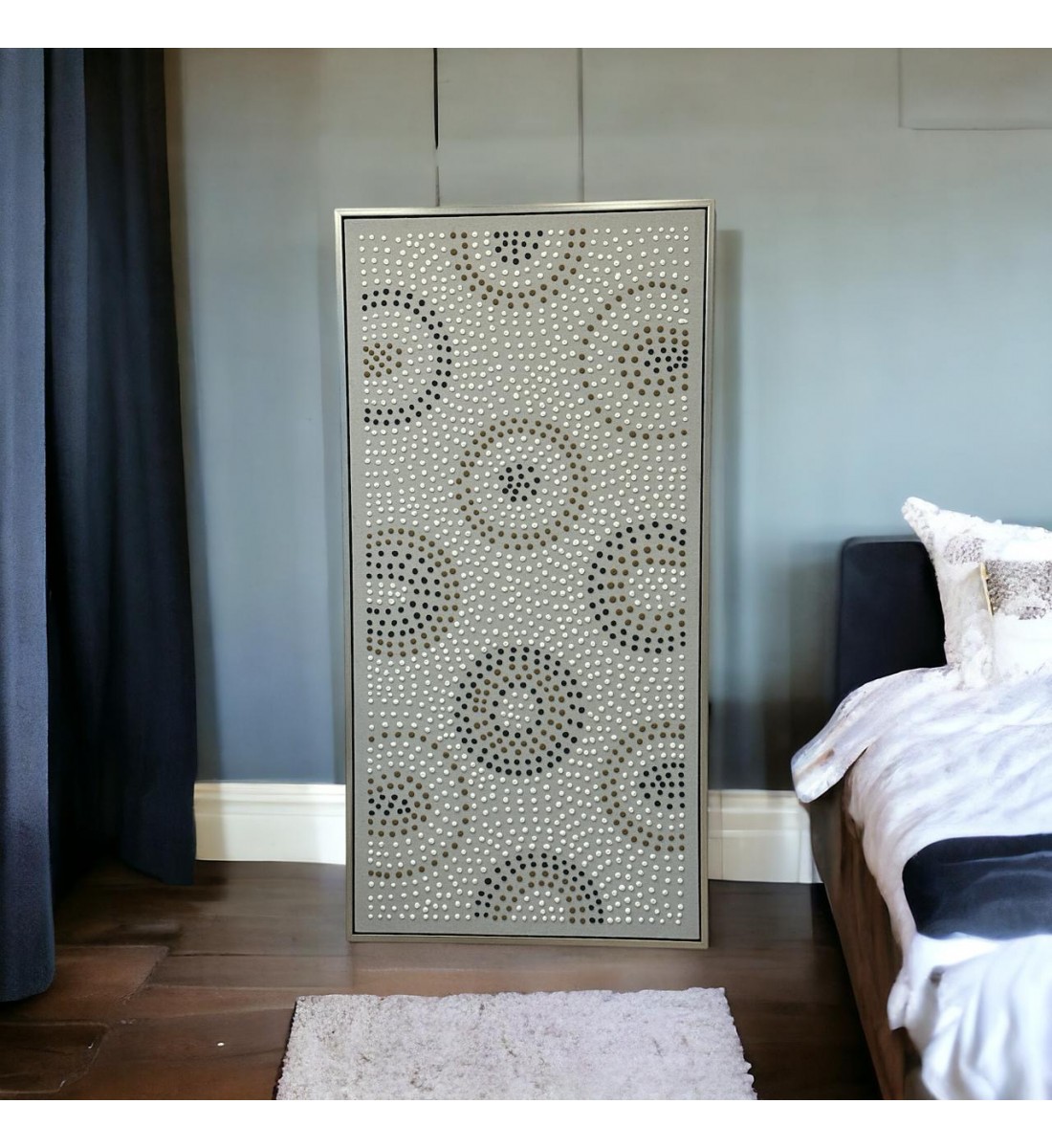    لوحه زينة حائط كانفاس باطار ذهبي200×100سم 