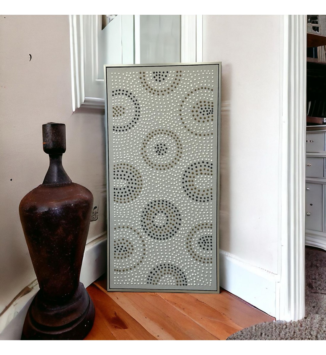    لوحه زينة حائط كانفاس باطار ذهبي200×100سم 