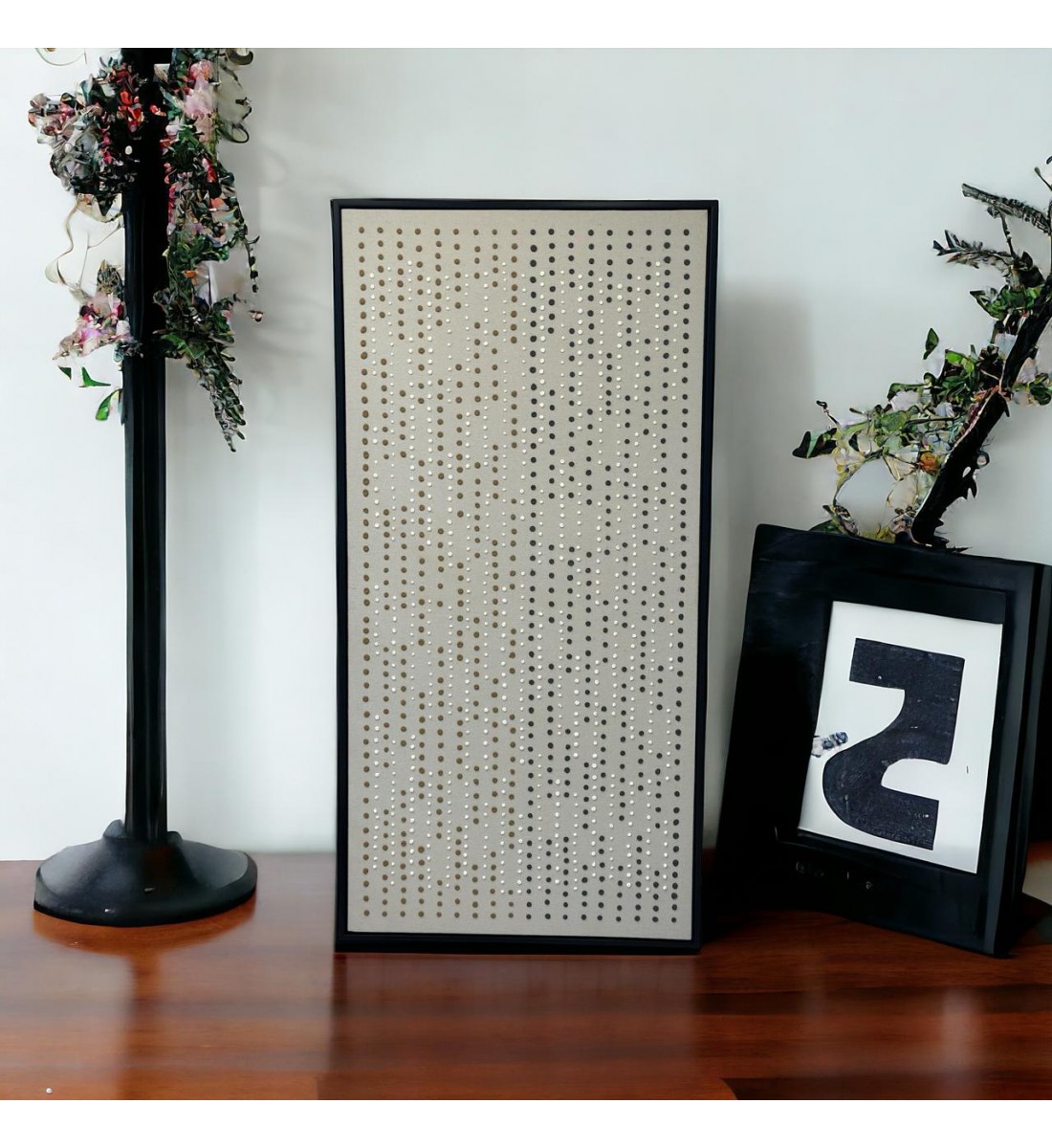    لوحه زينة حائط كانفاس باطار اسود 200×100سم 