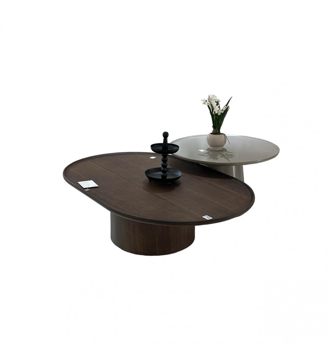 طقم طاولة خدمة خشب تصميم وابداع هندسي 35×120×80سم 