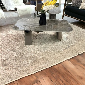 طقم طاولة خدمة سيرميك تصميم وابداع هندسي 37×130×75سم 