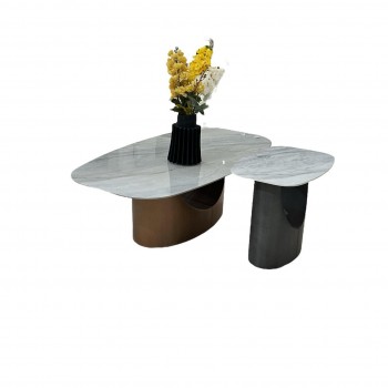 طقم طاولة خدمة سيرميك تصميم وابداع هندسي  40×135×72سم 