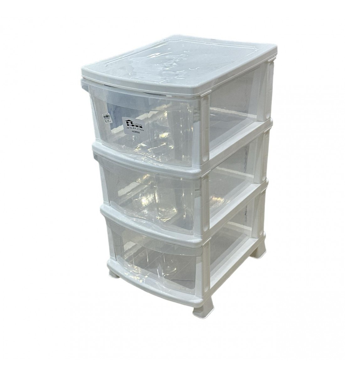 وحدة ادراج تخزين بلاستيك 4 ادراج ابيض شفاف 47×37×72سم وحدة ادراج تخزين بلاستيك 4 ادراج ابيض شفاف 47×37×72سم