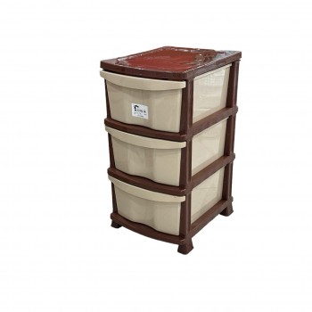 وحدة ادراج تخزين بلاستيك3 ادراج بيح ملون 47×37×72سم 