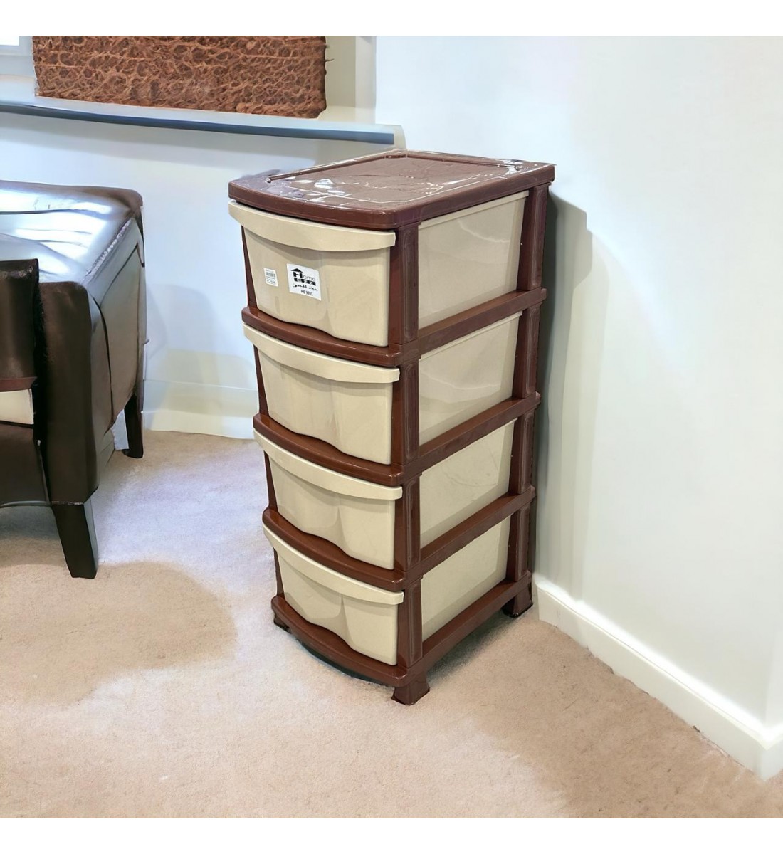 وحدة ادراج تخزين بلاستيك4ادراج بيح ملون 47×37×93سم وحدة ادراج تخزين بلاستيك4ادراج بيح ملون 47×37×93سم