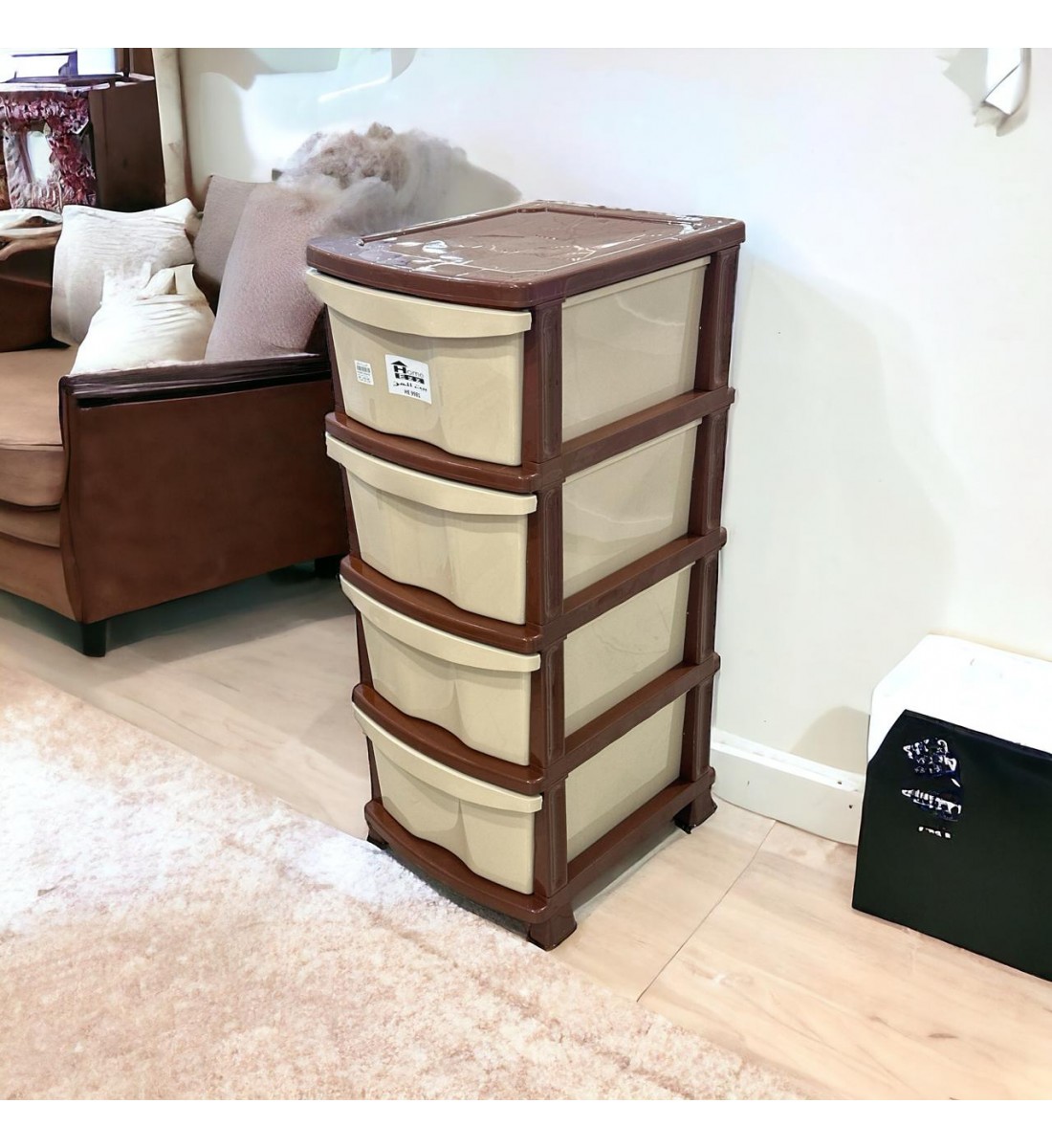 وحدة ادراج تخزين بلاستيك4ادراج بيح ملون 47×37×93سم وحدة ادراج تخزين بلاستيك4ادراج بيح ملون 47×37×93سم