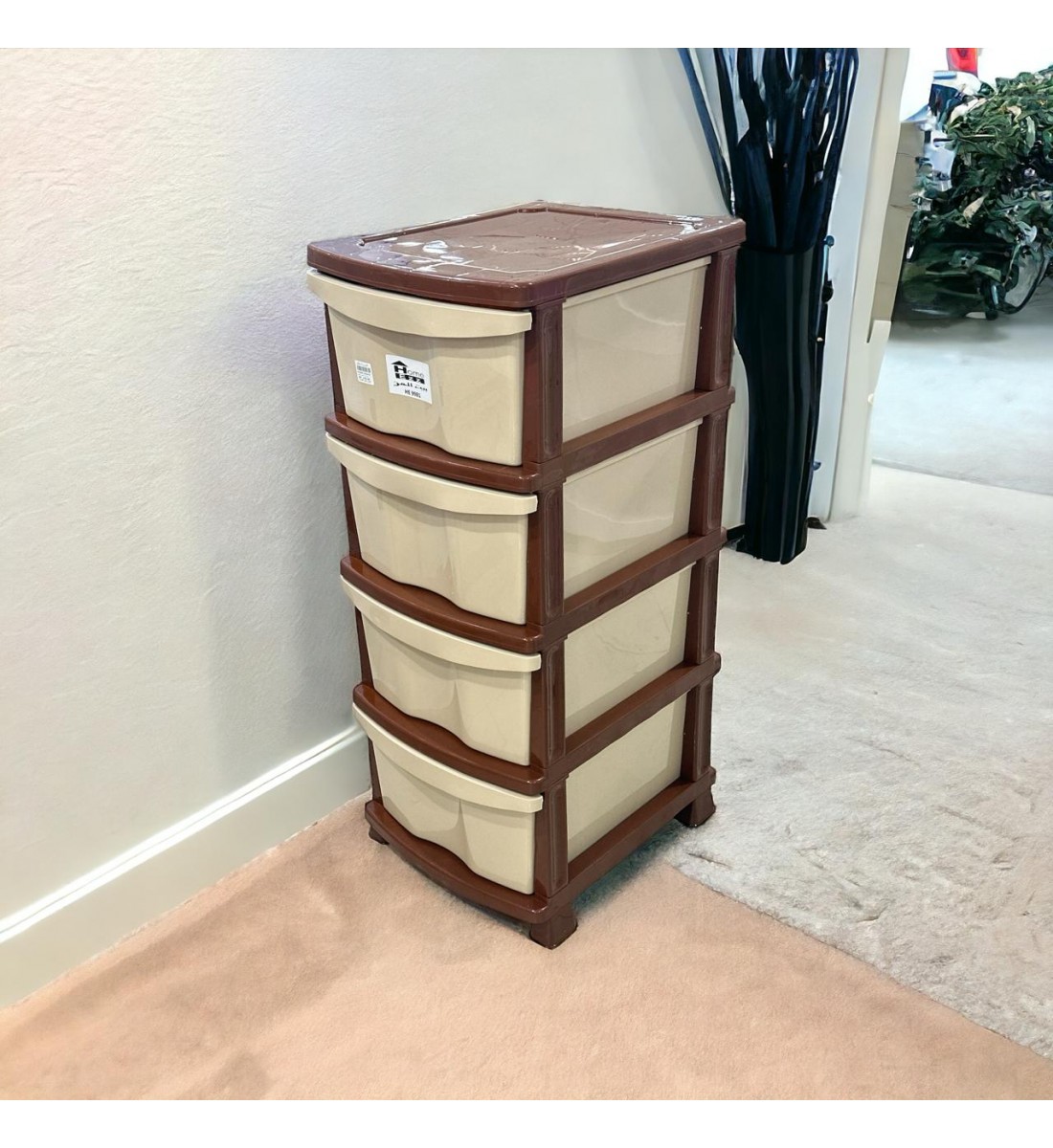 وحدة ادراج تخزين بلاستيك4ادراج بيح ملون 47×37×93سم وحدة ادراج تخزين بلاستيك4ادراج بيح ملون 47×37×93سم