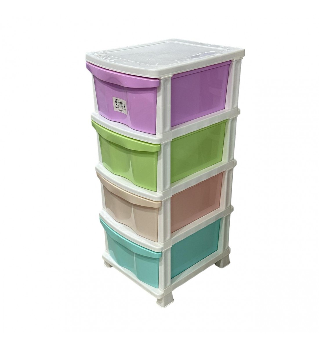 وحدة ادراج تخزين بلاستيك4ادراج ملون 47×37×93سم 