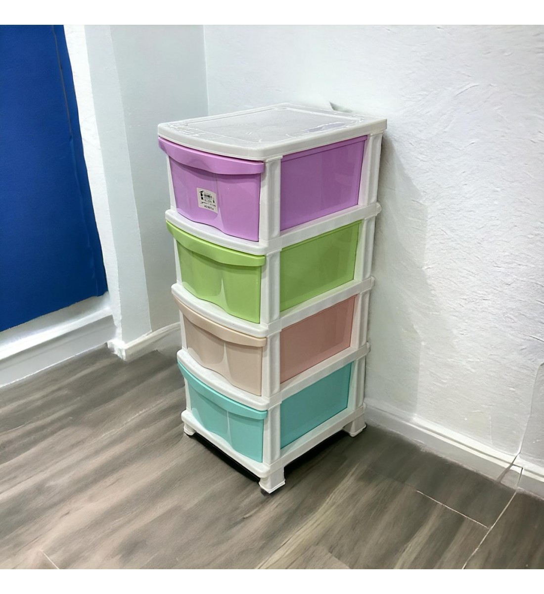 وحدة ادراج تخزين بلاستيك4ادراج ملون 47×37×93سم 