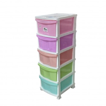 وحدة ادراج تخزين بلاستيك5 ادراج ملون 47×37×115سم 