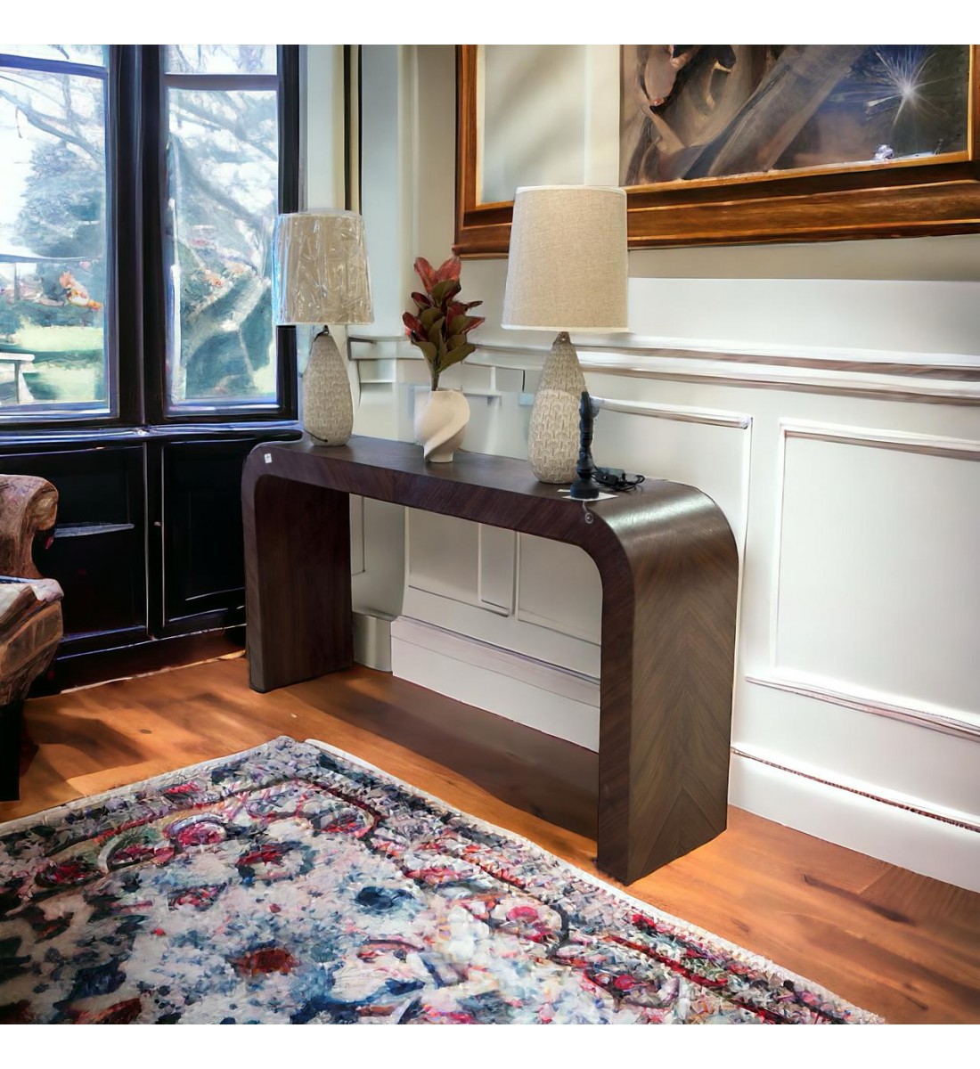 طاولة مدخل كونسول خشب قشور 91×180×40سم