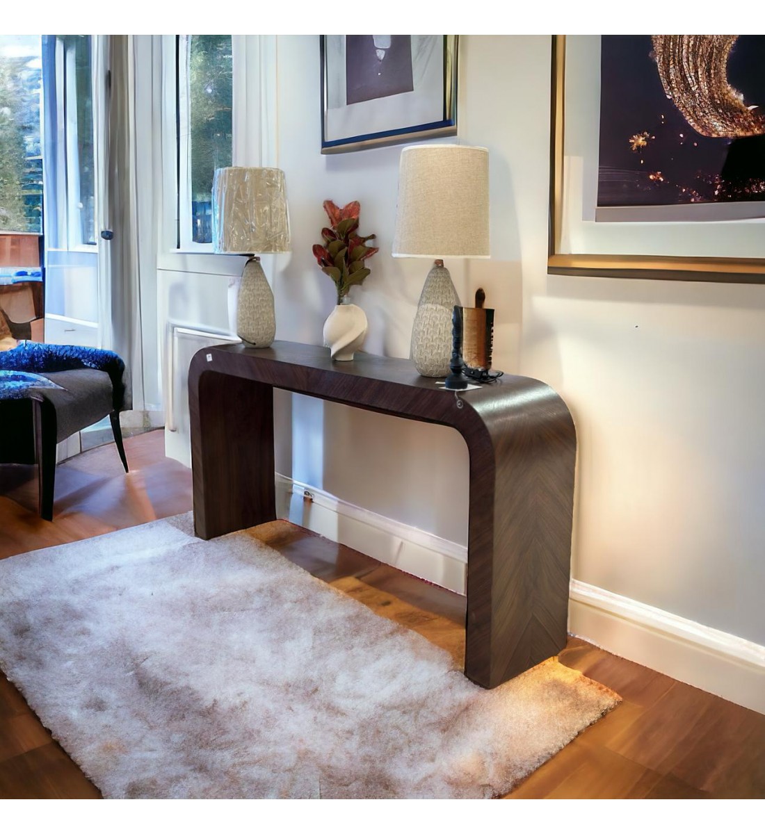 طاولة مدخل كونسول خشب قشور 91×180×40سم