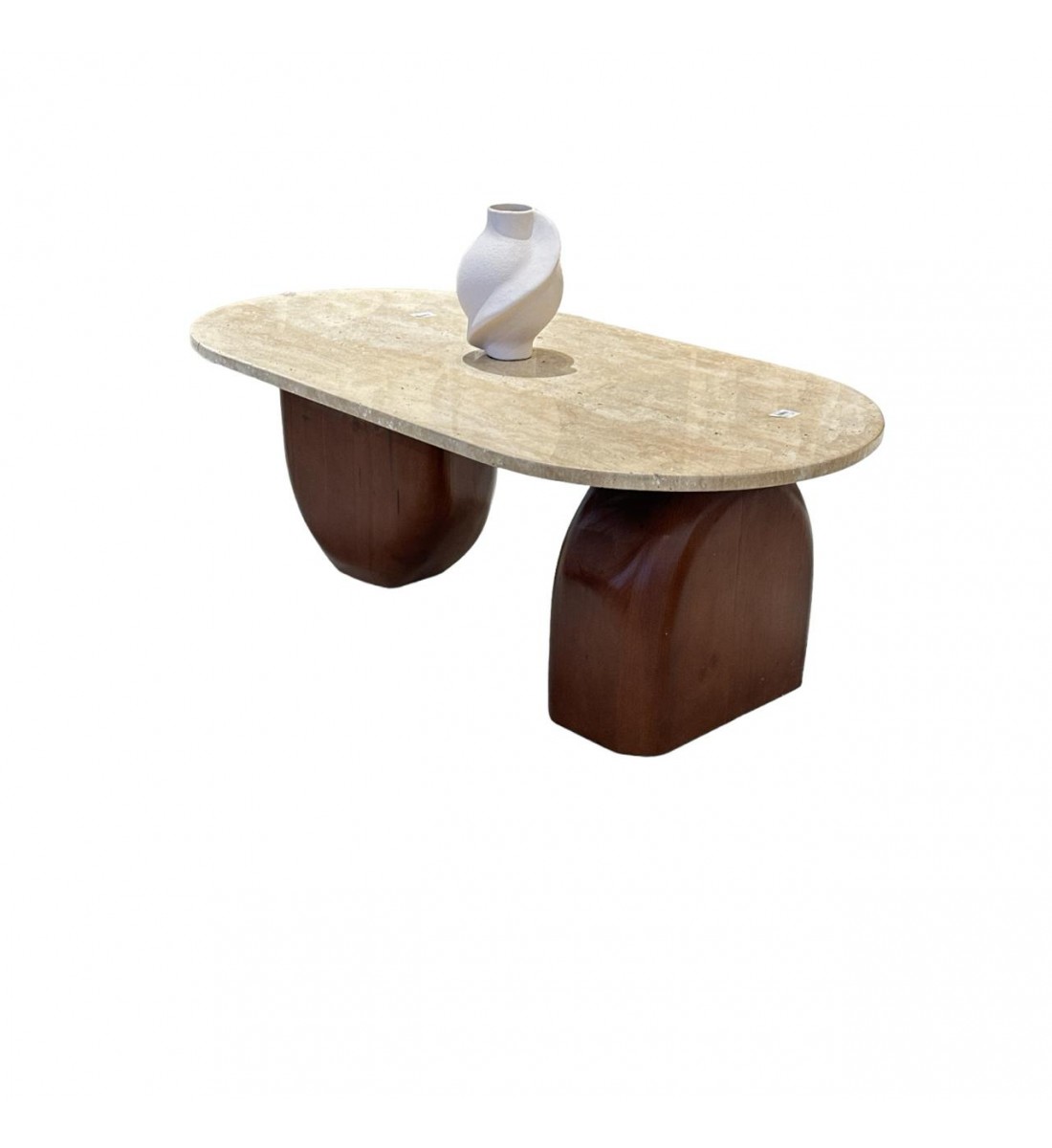 طاولة وسط رخام ترافنتينوا  بيج  41×120×60سم 