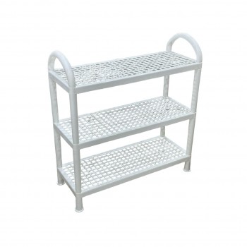 حامل أطباق بلاستيك3طبقات ابيض 55×21×60سم 