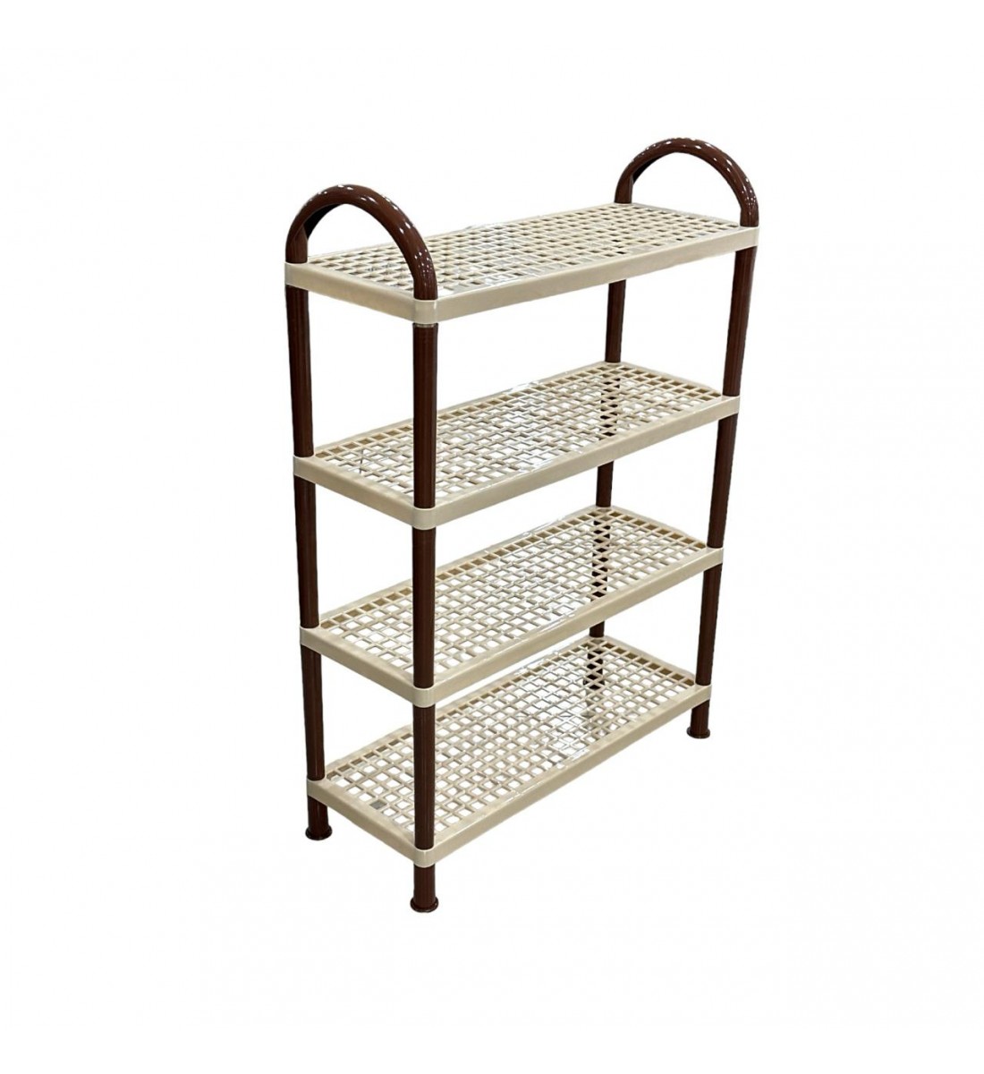 حامل أطباق بلاستيك4طبقات بيج 55×21×81سم حامل أطباق بلاستيك4طبقات بيج 55×21×81سم