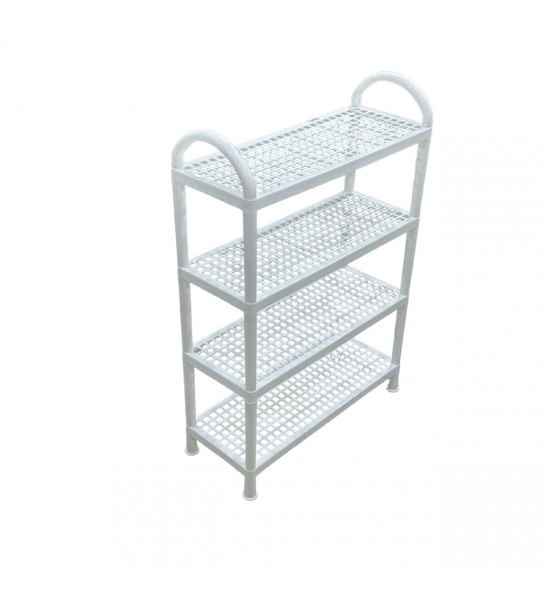 حامل أطباق بلاستيك4طبقات ابيض 55×21×81سم حامل أطباق بلاستيك4طبقات ابيض 55×21×81سم