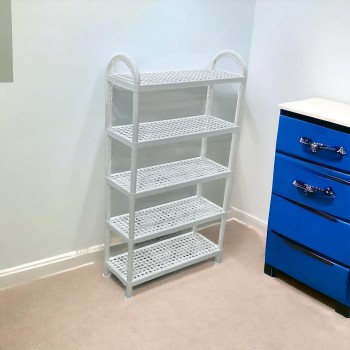 حامل أطباق بلاستيك4طبقات ابيض 55×21×100سم 