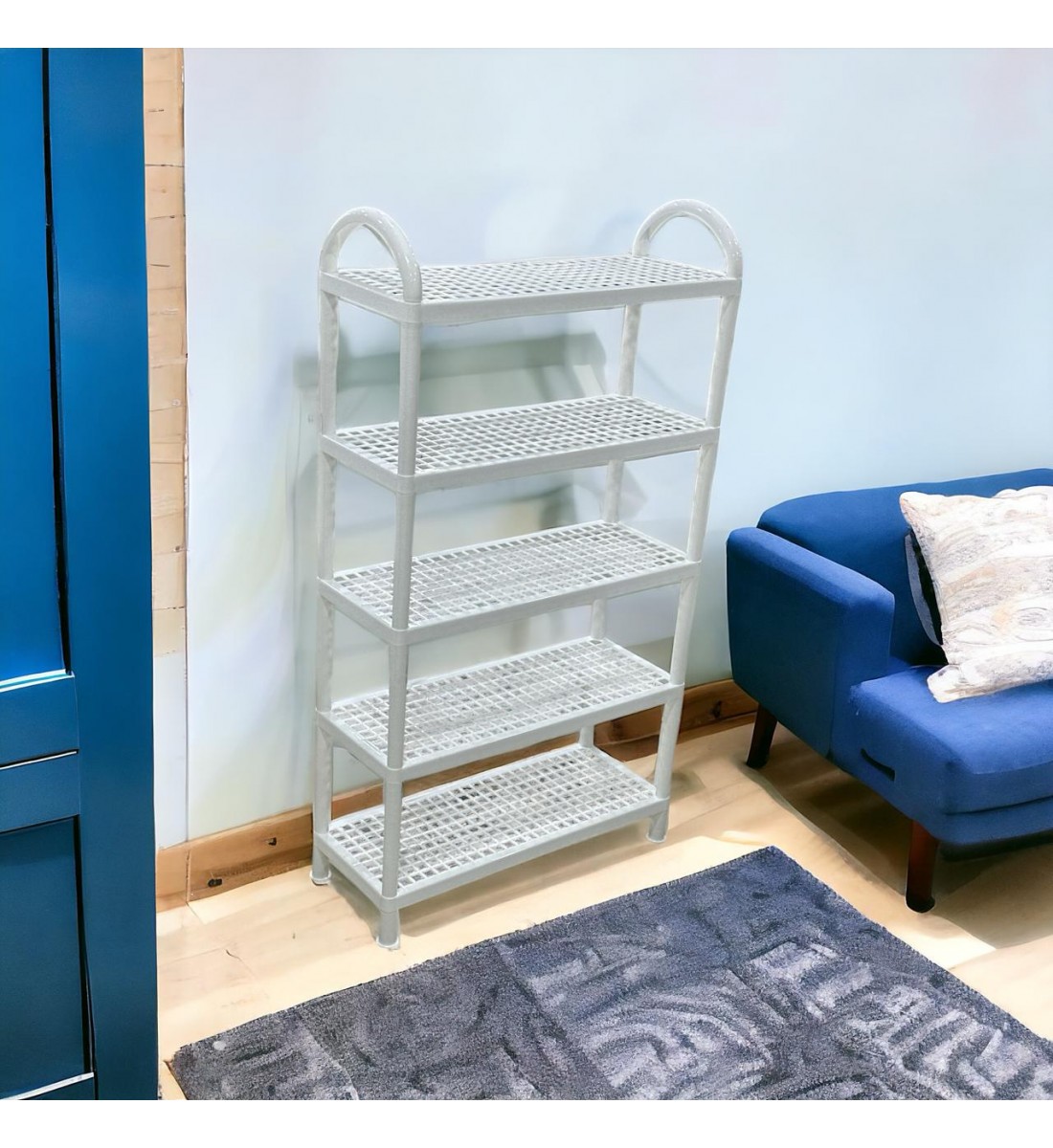 حامل أطباق بلاستيك4طبقات ابيض 55×21×100سم حامل أطباق بلاستيك4طبقات ابيض 55×21×100سم