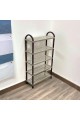 4-layer plastic dish rack, beige, 55 x 21 x 100 cm