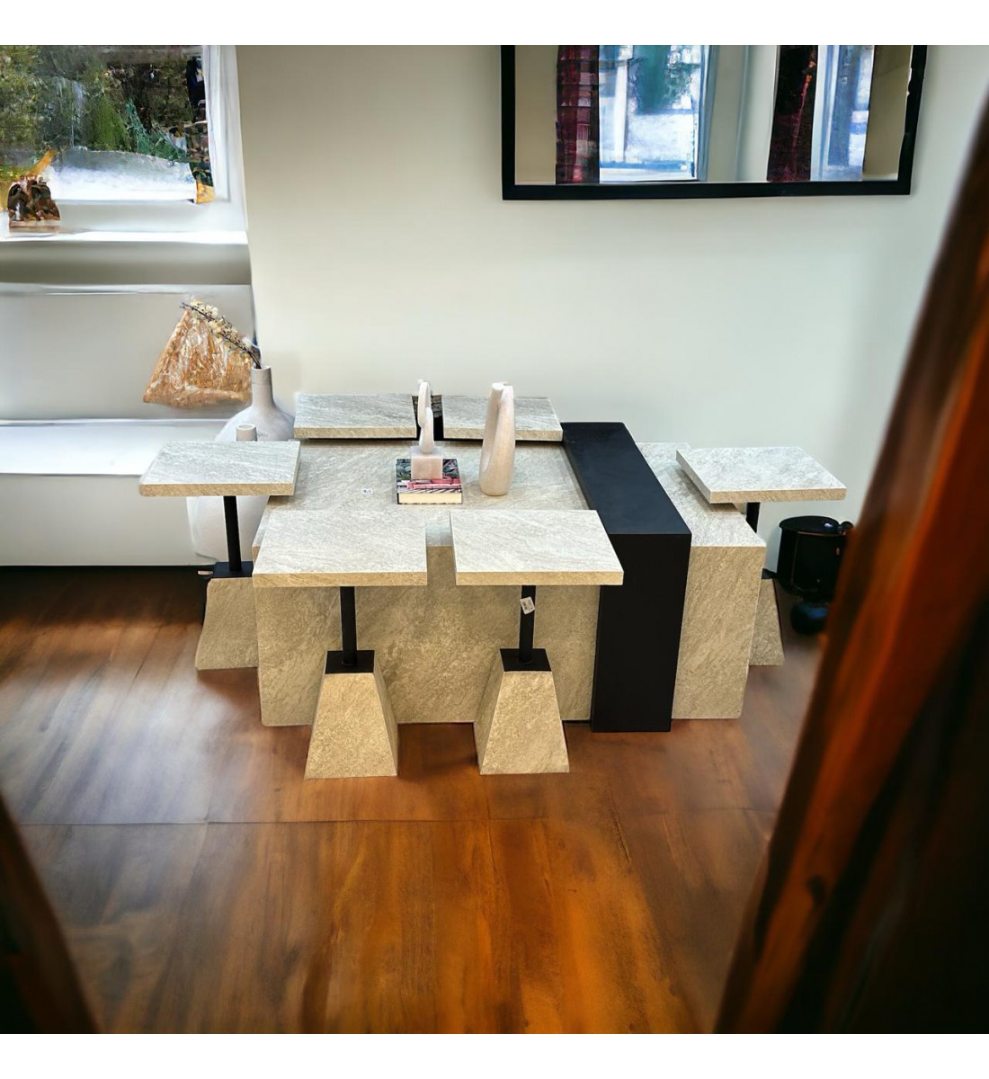 طقم طاولات بديل الرخام 1+6سم طقم طاولات بديل الرخام 1+6سم