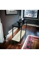 Iron entrance table, alternative to marble, glass top, 120 x 40 x 90 cm