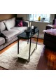 Iron entrance table, alternative to marble, glass top, 120 x 40 x 90 cm