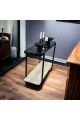 Iron entrance table, alternative to marble, glass top, 120 x 40 x 90 cm