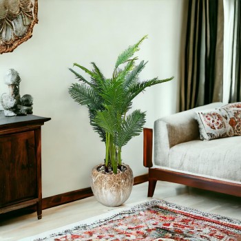  شجرة تزين نخل الاريكا مركن سيراميك  بني ملون  ارتفاع 2سم 