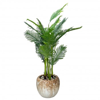  شجرة تزين نخل الاريكا مركن سيراميك  بني ملون  ارتفاع 2سم 