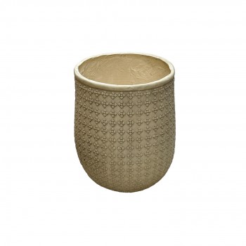      مركن فخار حجم كبير بيج 37×37×49سم 