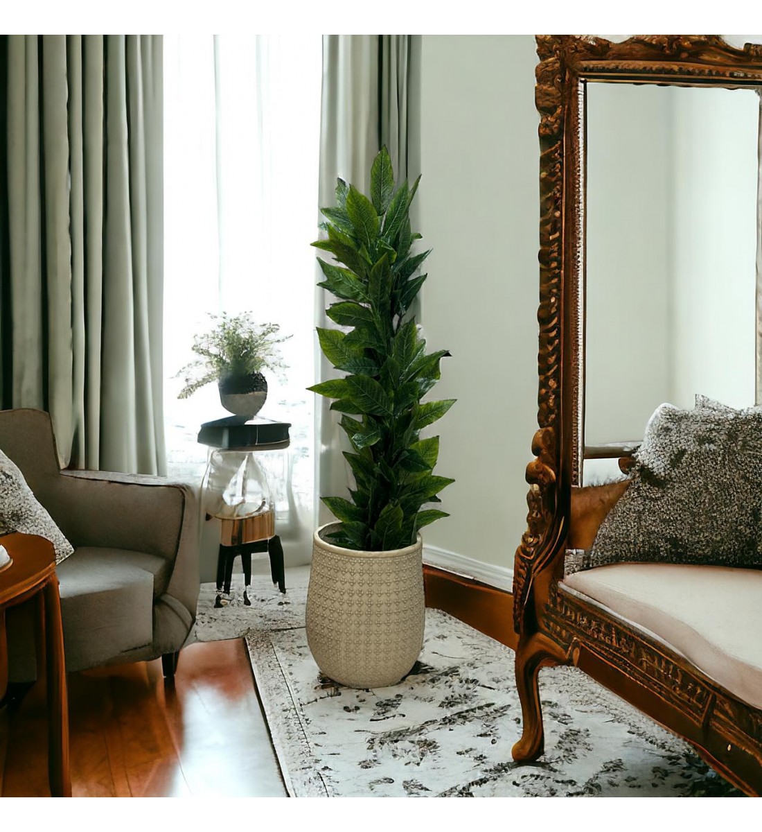      مركن فخار حجم كبير بيج 37×37×49سم 