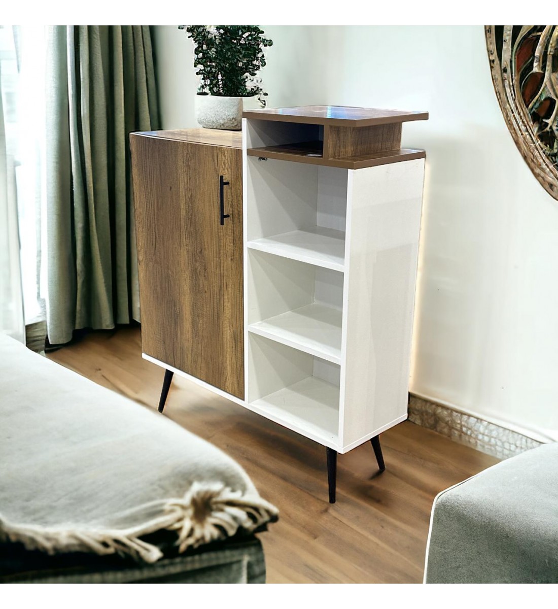  مدخل او دلاوب كافي 1 باب  لون بني 95×31×109