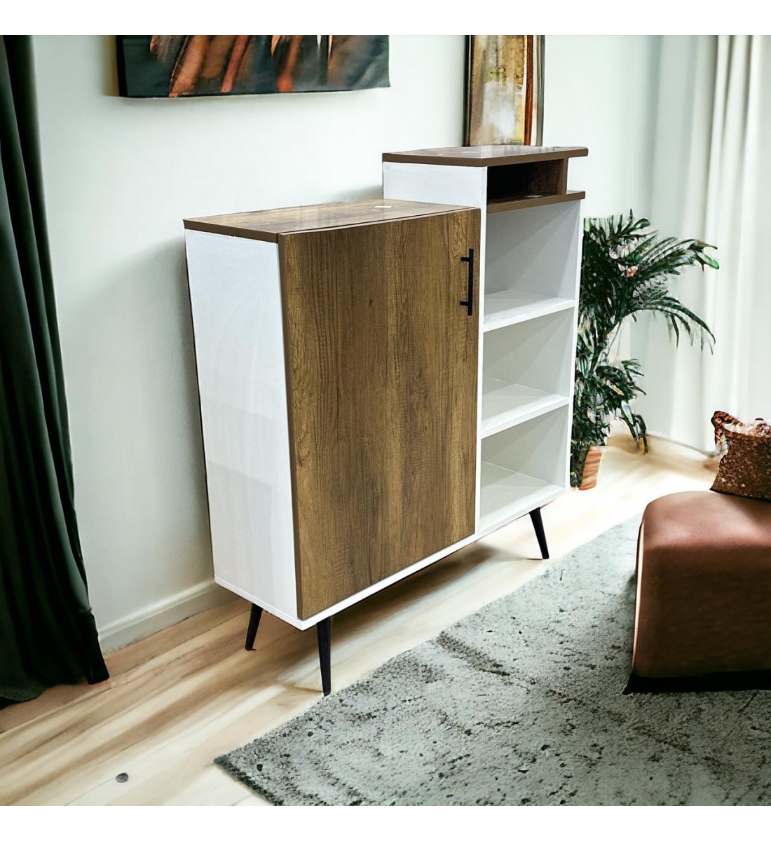  مدخل او دلاوب كافي 1 باب  لون بني 95×31×109