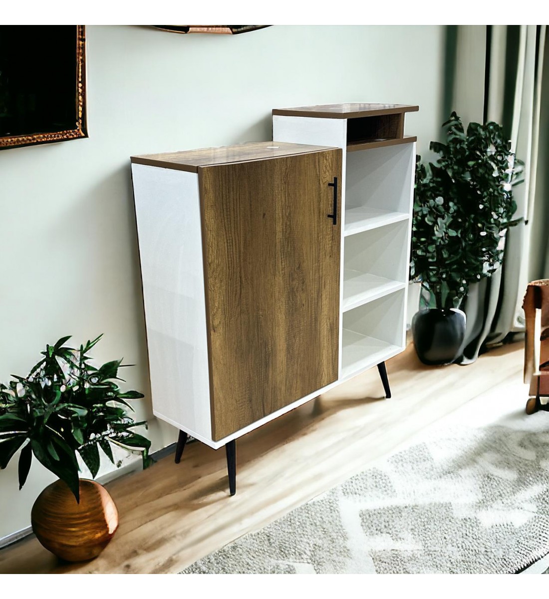  مدخل او دلاوب كافي 1 باب  لون بني 95×31×109