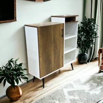  مدخل او دلاوب كافي 1 باب  لون بني 76×31×103سم 