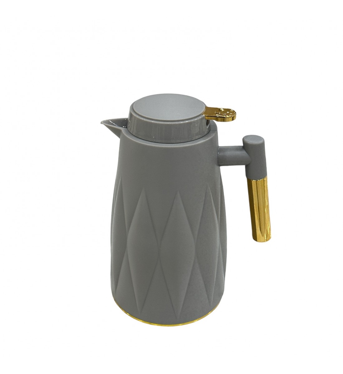 ترمس شاي و قهوة يتصميم راقي باللون رصاصي X ذهبي