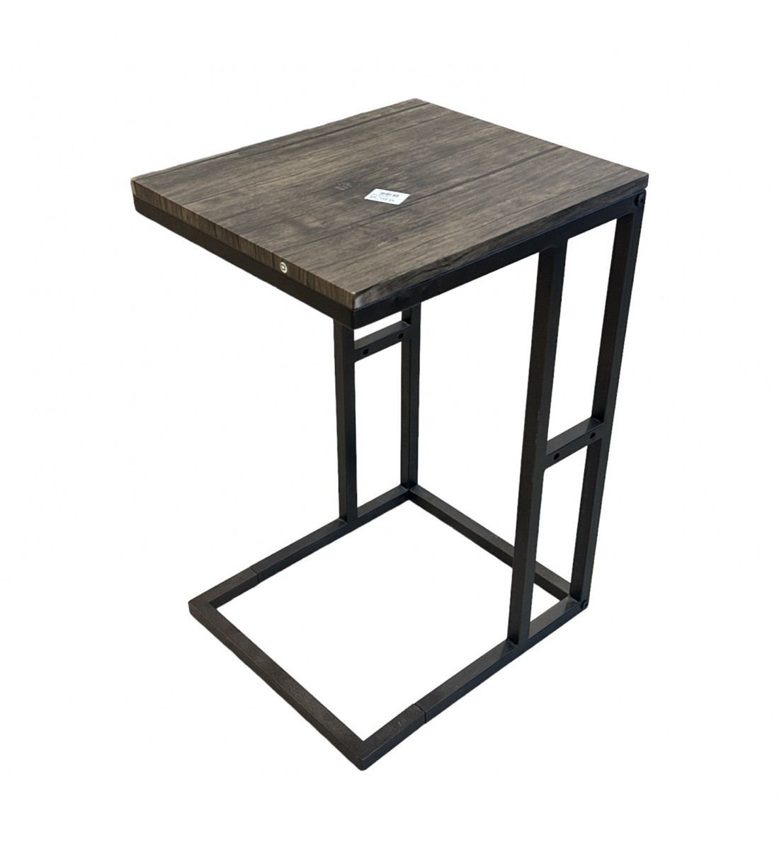 طاولة خدمة قواعد معدن سطح خشب بني غامق  40×35×60س 