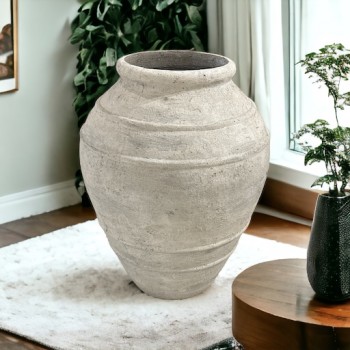  مركن فخار  ملمس خشم حجم  كبير 35×35×77سم 