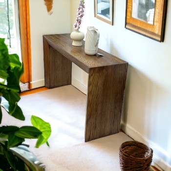 كونسول-مدخل خشبي بني 135×40×77سم